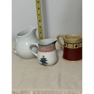 Mini Pitchers Stoneware Décor Ceramic, Christmas Tree, Park Des Apple Cobbler